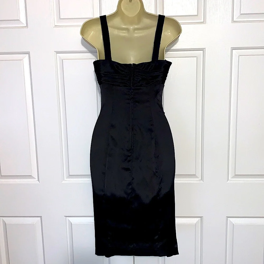 Betsey Johnson Evening Black Silk Dress Size XS - Picture 2 of 5